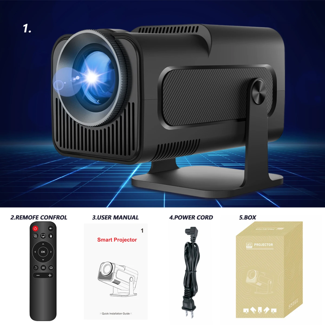 COREVISION | Proyector Portátil 4K, Full HD, Andorid Smart