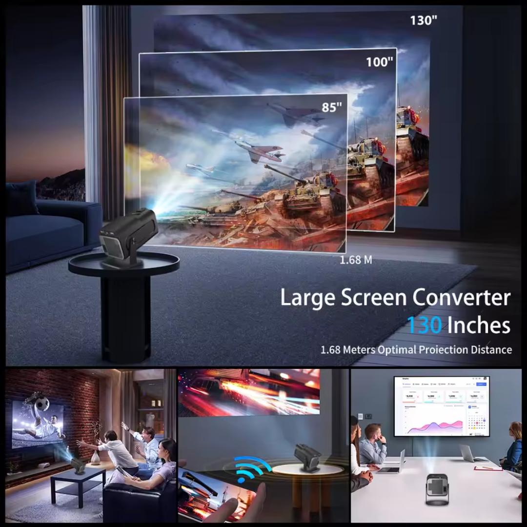COREVISION | Proyector Portátil 4K, Full HD, Andorid Smart