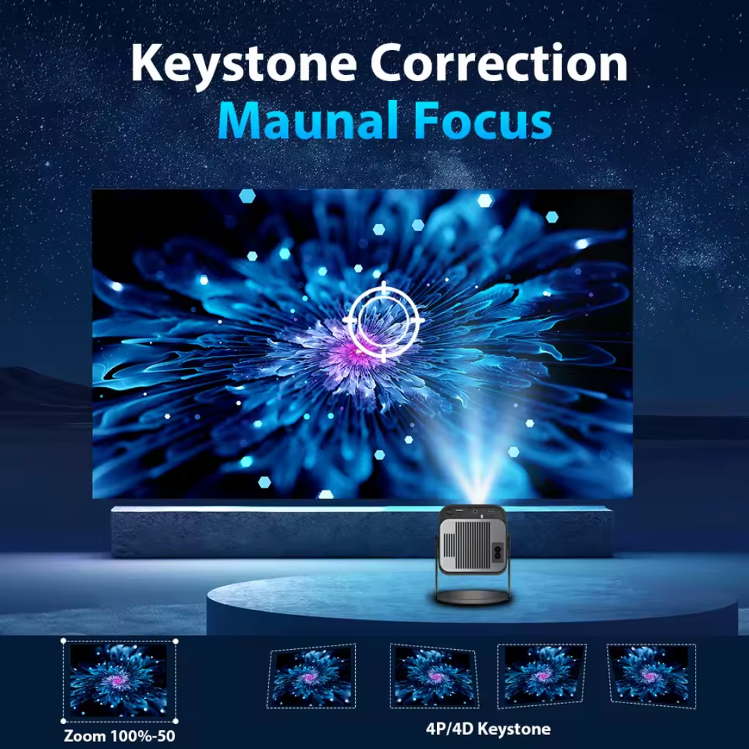 COREVISION | Proyector Portátil 4K, Full HD, Andorid Smart