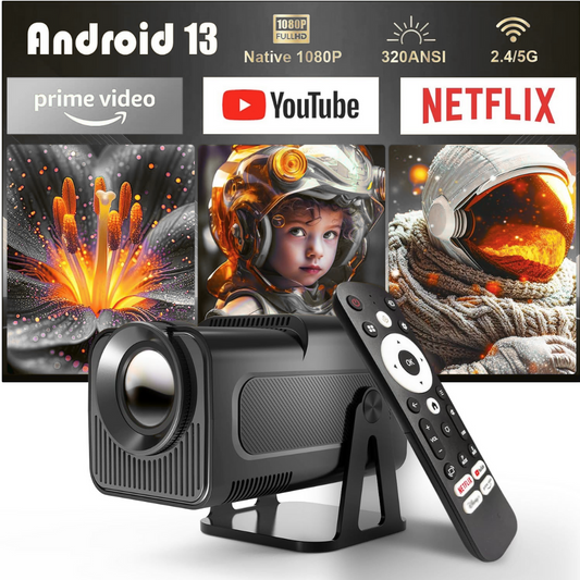 COREVISION | Proyector Portátil 4K, Full HD, Andorid Smart