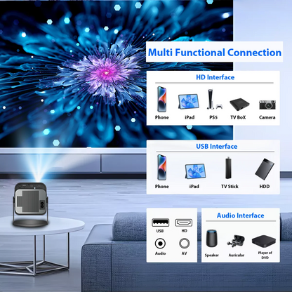 COREVISION | Proyector Portátil 4K, Full HD, Andorid Smart